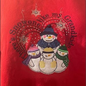 There’s snowone like my grandkids” red snowman sweatshirt
